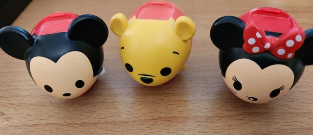 Lot of 3 Disney TSUM TSUM Lip Smacker Mickey/Minnie Mouse and Winnie the Pooh