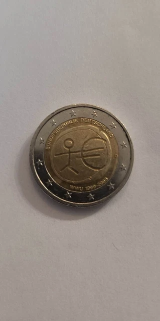 Pièce rare de 2 euros - Commémorative république allemande - UEM 1999 -2009