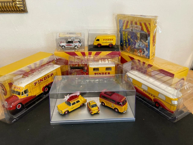 1/43 Pinder gros lot de 8 véhicules 4 neufs et 4 occasions en TBE voir ds détail