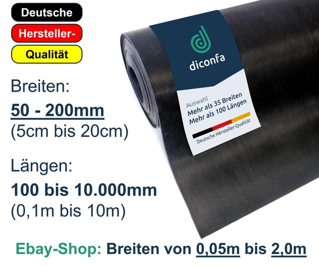 Diconfa EPDM Gummimatte 100cm Breit - UV-stabil Für Innen & Außen