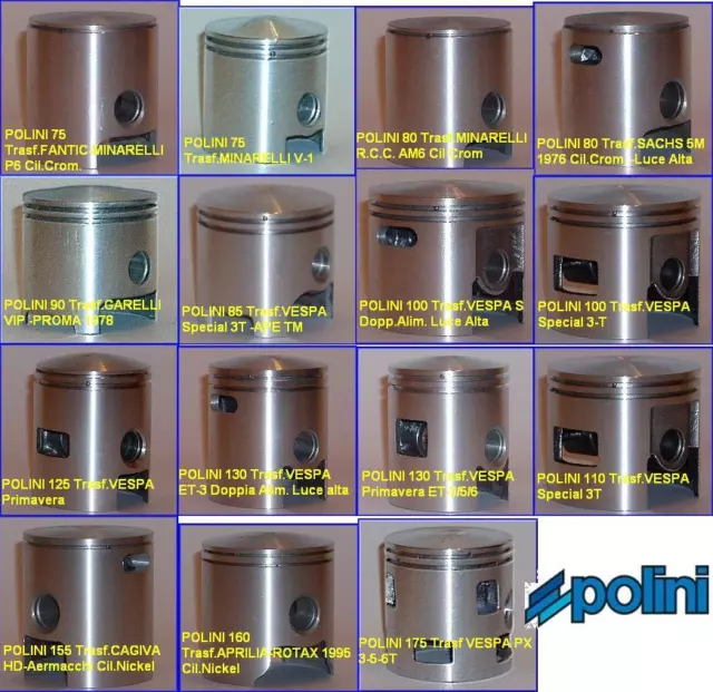 Piston Pistone Completo Ersatzkolben Kolben Cpl Kpl Polini Motori All  Models