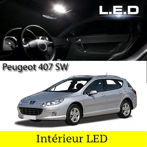 Kit ampoules à LED pour l'éclairage intérieur blanc Peugeot 407 SW Break