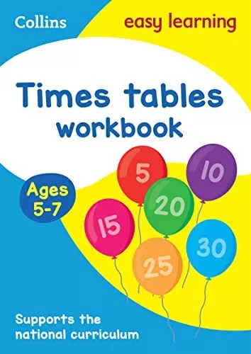 Times Tables Workbook Ages 5 7: New Edition (Collins Easy Learning KS1) By Co...