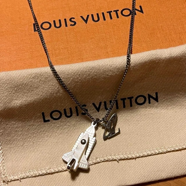 Louis Vuitton Necklace Collier Signature Chain Men's Metal M80177