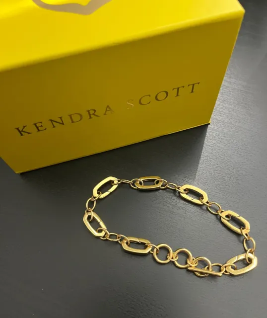 Kendra Scott Link & Chain Charm Bracelet 18k Gold Vermeil EUC