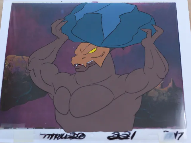 He-Man original vintage Filmation production Cel & copy background
