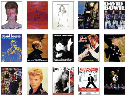 David Bowie Concert Posters Trading Card Set