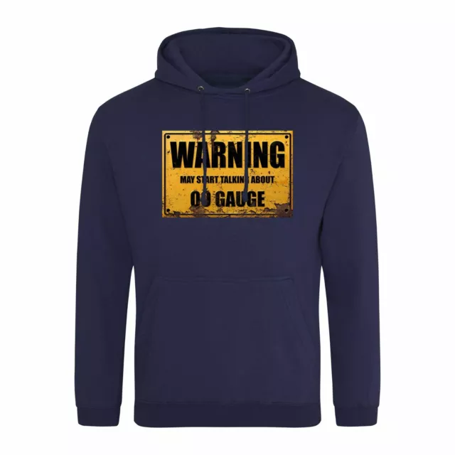 Felpa con cappuccio Warning May Start Talking About OO Gauge | Modello Treni Ferrovia 00 Regalo