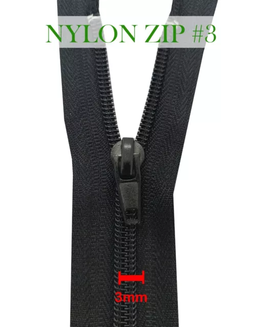 Zip Slider PULLER  #3 #5 #8 #10 fastenings for NYLON Coil Runners Repair 2