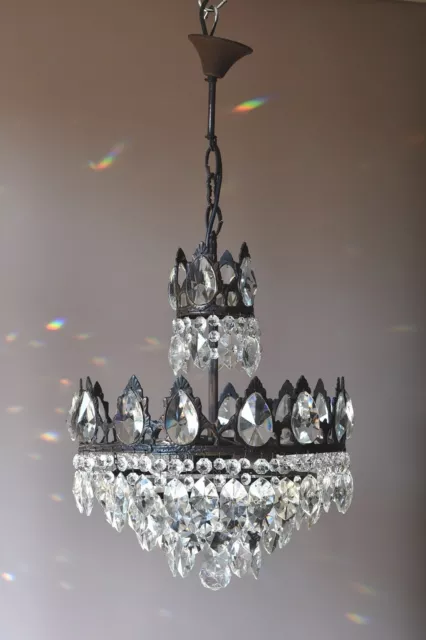 French Empire Vintage Crystal Chandelier, Antique Lighting, lamp, Home Light