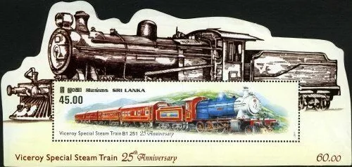 Sri Lanka 2011 Dampf Vizekönig Sonderzug Eisenbahn Transport gestanzte MS MNH