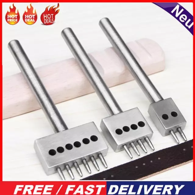4mm Leather Spacing Hole Craft 1.0mm Round Row Hole Punch Cutter Tool Set