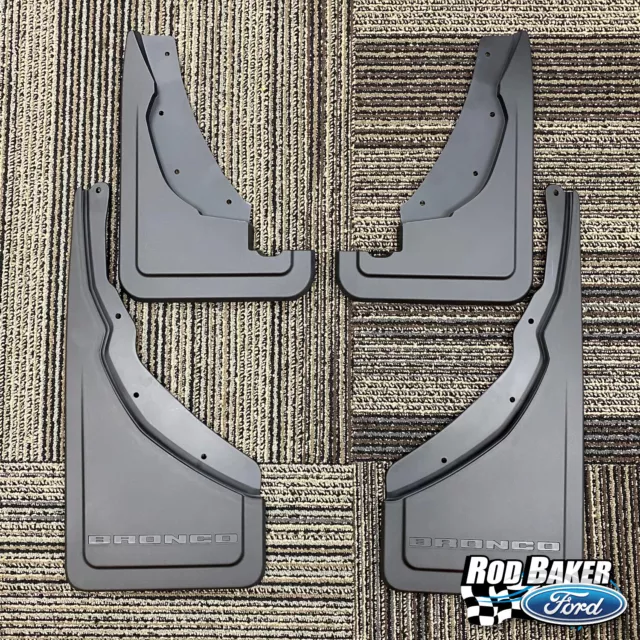 21 thru 23 Ford Bronco Sport OEM Black Molded Splash Guards Mud Flaps - Set of 4