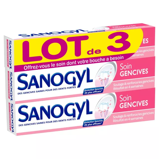 lot 3 Dentifrices SANOGYL soin gencives ( 75ml x 3)