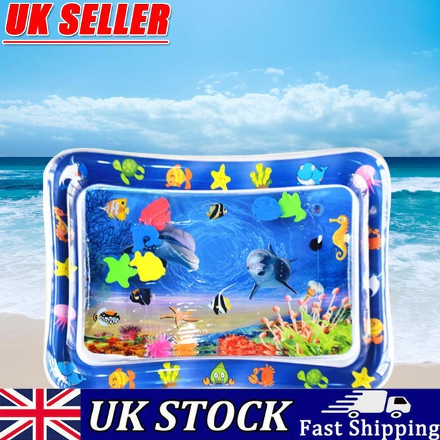 Animal Water Mat PVC Baby Water Play Mat Double Edge for Activity (Dolphin)
