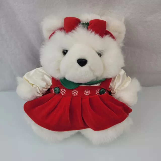 Miss Santa Bear 1996 Dayton Hudson Plush Animal Christmas Holiday