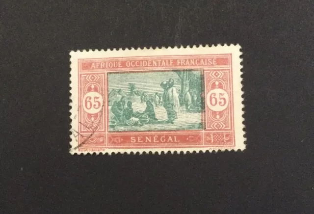 French Colonies Senegal mint stamps 1925 sg 122 65c Market, green & carmine FU