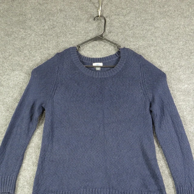 Old Navy Women's Sweater Large Blue Long Sleeve Round Neck Pullover Knit