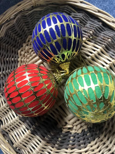 Lot boules de Noël, décoration sapin, vintage