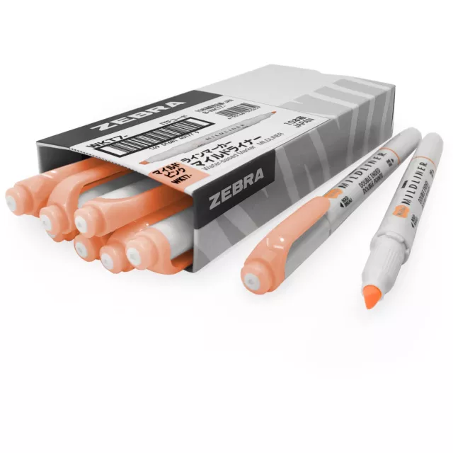 10 x Zebra Mildliner Creative Highlighter Marker Pen - Double Ended - Orange
