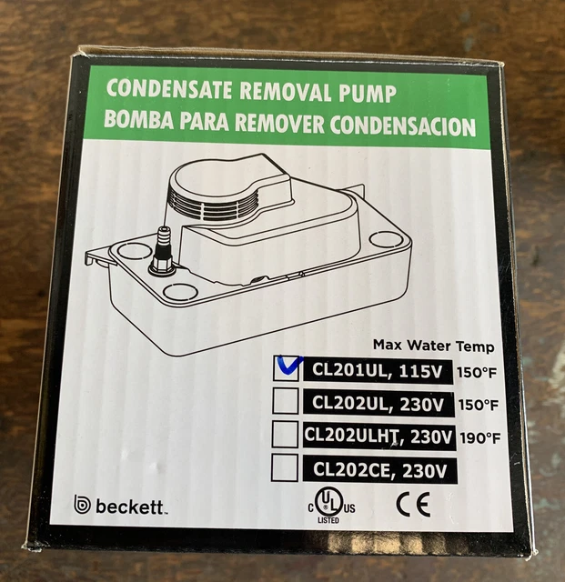 Beckett Low Profile 115V Condensate Pump, 20' Max Lift (Cl201Ul)