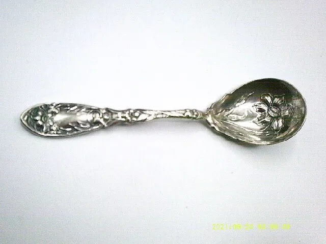 1908 Oxford Silver Plate Co Sugar Spoon in the "Narcissus" Pattern-Excellent