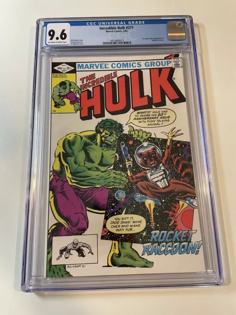 Incredible Hulk #271 CGC 9.6 - 1st comic appearance Rocket Raccoon (Marvel 1982)