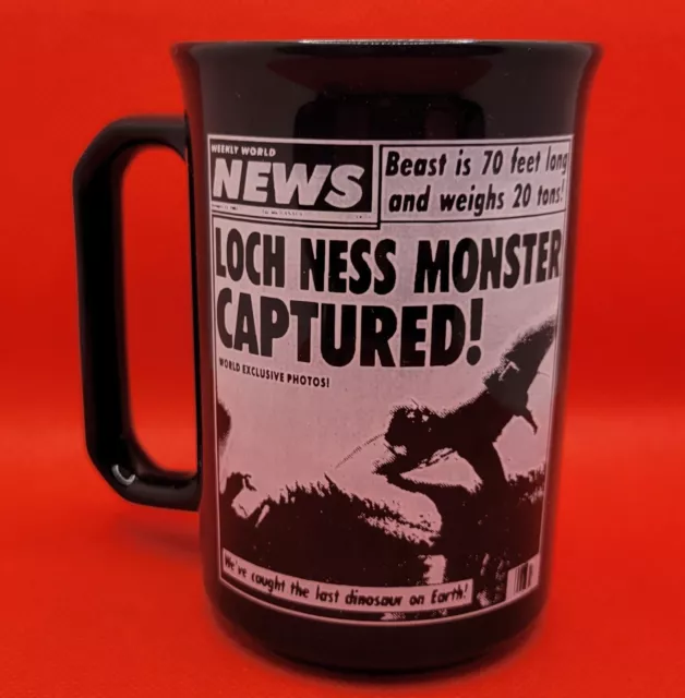 Vintage 1990s Weekly World News Loch Ness Monster Coffee Mug TAMS England 2
