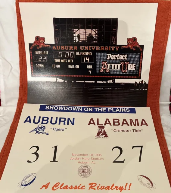 ❤️Vtg Lot Of 2. Auburn Tigers/Alabama Tide “ Showdown On The Plains” Ironbowl 95