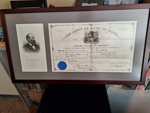 James A. Garfield, 1876 Autograph Document Signed, as GAR Commander-in-Chief James A. Garfield, 1876 Autograph Document Signed, as GAR Commander-in-Chief