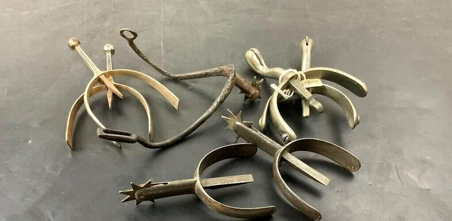 Rare ANTIQUE Civil War Western Cowboy Horse RIDING SPURS 1870's