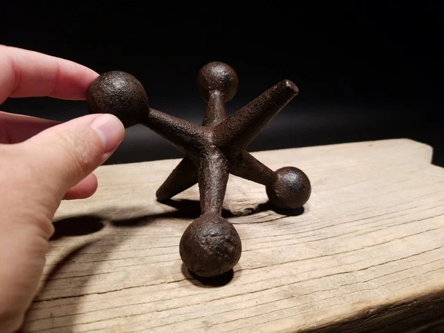 Antique Vintage Style Cast Iron Small Jack Statue Bookend Door Stop Paperweight