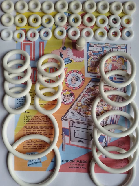 Kit D’élastiques Caoutchouc Pour Flipper Bally Amigo - Rechange Pour Bumpers Et Rubbers