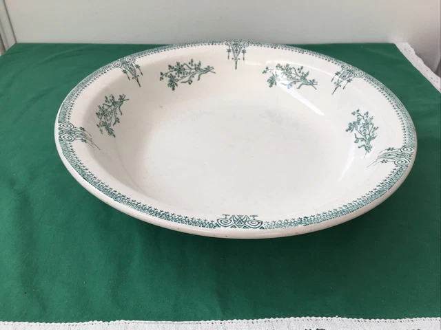 Ancien plat de service légumier Saint-Amand Nord De France Céramique D 30 CM