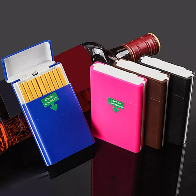 Cigarette Holder Box Case with Clip Pocket Storage Container Thin Cigarette Case