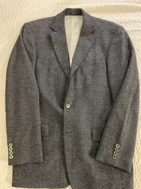 HUGO BOSS Wool Silk Cashmere 3 Button Donegal Tweed Scorsese Jacket Size 38 R