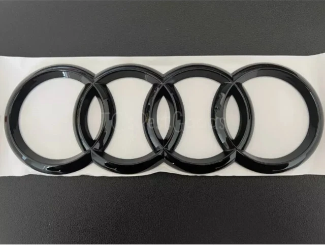 AUDI BLACK GLOSS Rear Tailgate Ring Logo Badge Emblem Q2 Q3 Q5 Q5L Q8 ...