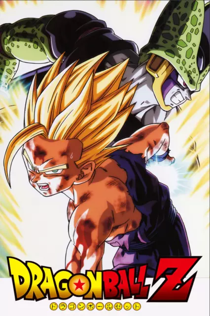 Dragon Ball Poster Cell and Saiyajins 18inx12in Free Shipping