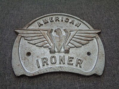 Antique Eagle American Ironer Cast Iron Plaque Cool 4 Harley Davidson Iron Rider