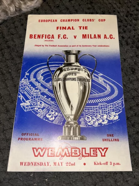 Benfica V AC Milan European Cup Final 22nd May 1963