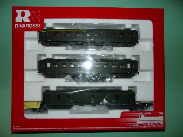 RIVAROSSI coffret 3 voitures 2ième classe type X XMPR PAX
