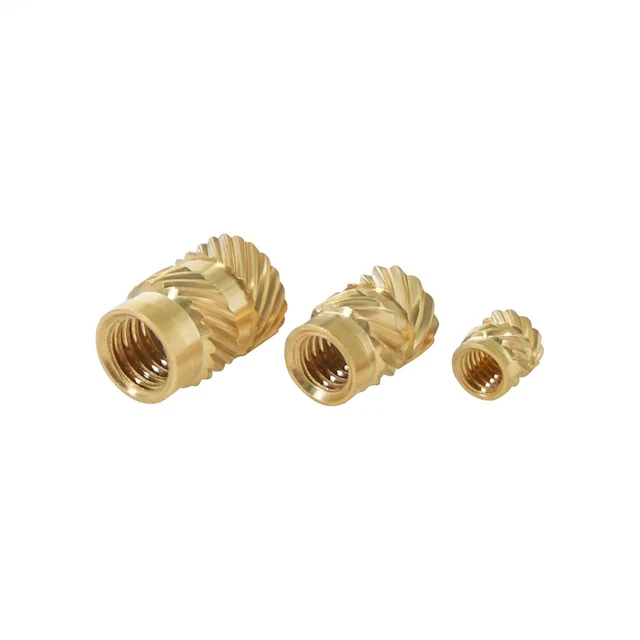 Brass Hot Melt Inset Nuts Heating Molding Copper Thread Inserts-Nut Sl Type Doub