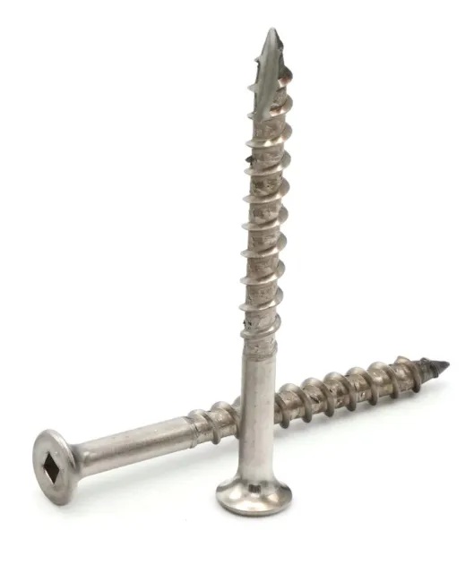 Stainless Steel 316 Deck Screws Marine Grade Square Drive Wood Cutting - #14