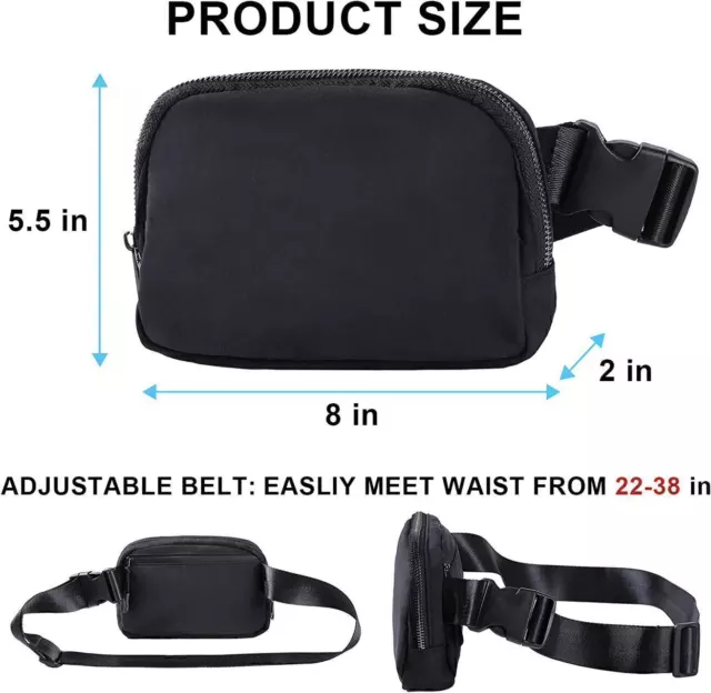 Waterproof Sport Waist Belt Bum Pouch Fanny Pack Camping Running Hiking Zip Bag