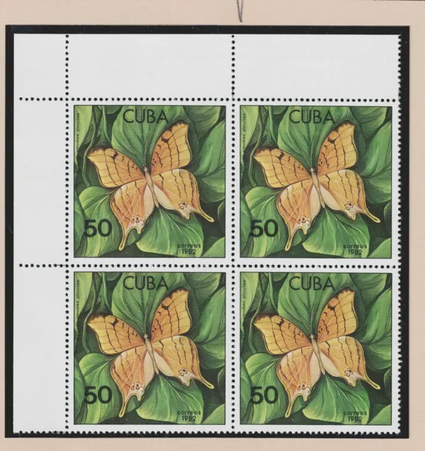 Caribs' Fauna Butterflys block 4 stamps 1981 MNH AM