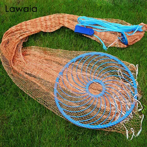 CAST NETWORK WITH Steel Pendant Nylon Braided Line Hand Throw