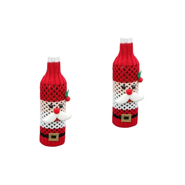 2 pcs Natale Vino Della Copertura Bottiglia di natale Copre Tazza di vino Decori