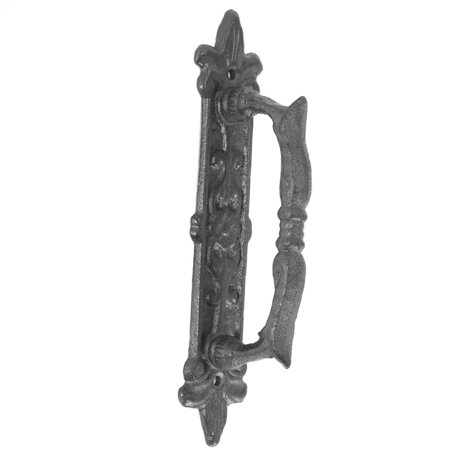 2X(European Retro Cast Iron Craft Door Handles for Garden/Courtyard Door Handl1)