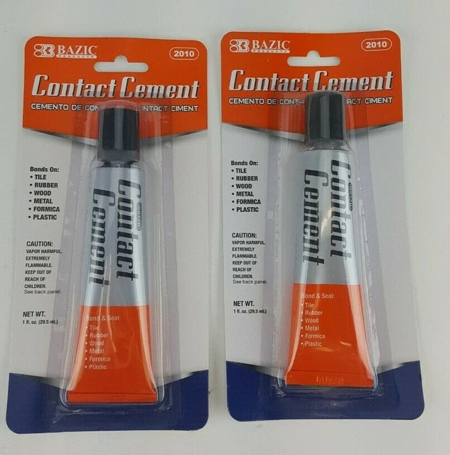 2 PACK LOT Contact Cement Glue Tile Rubber Wood Metal Formica Plastic