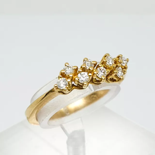 Anillo Oro Amarillo 18KT 750 Faja Esmeralda y Diamantes 1,14 CT-267 / St